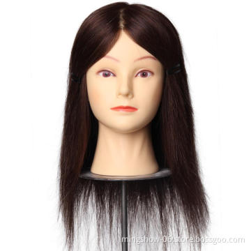 Cheap human hair mannequin training head 100 human hair